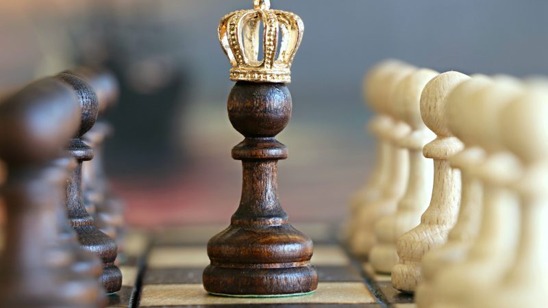 Chess Piece with Crown on Pawn